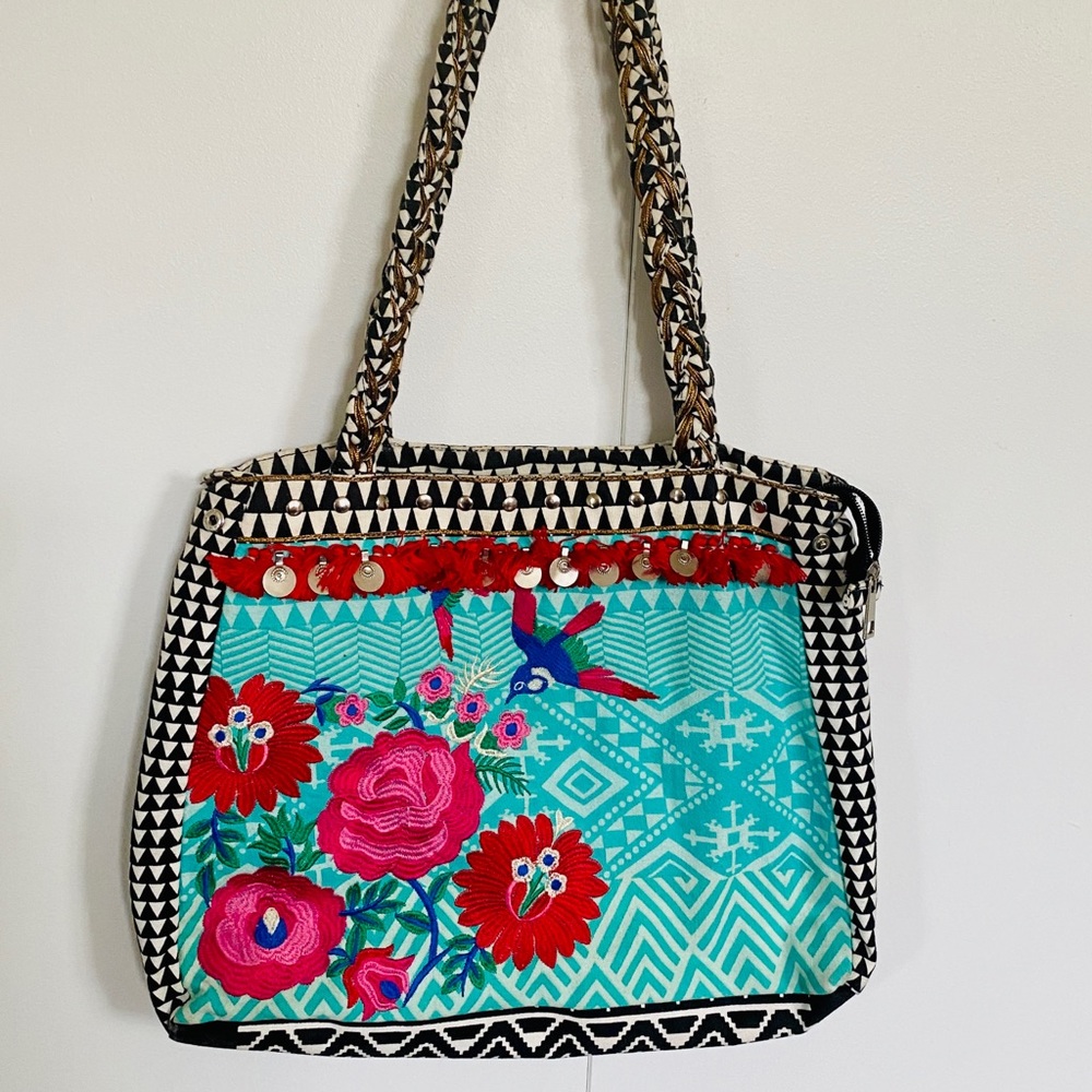 embroidered beautiful tote